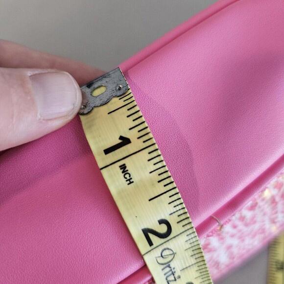 NWT VERA BRADLEY Mesh Sequin Wristlet "Camocat Pink" BLING - Picture 6 of 6